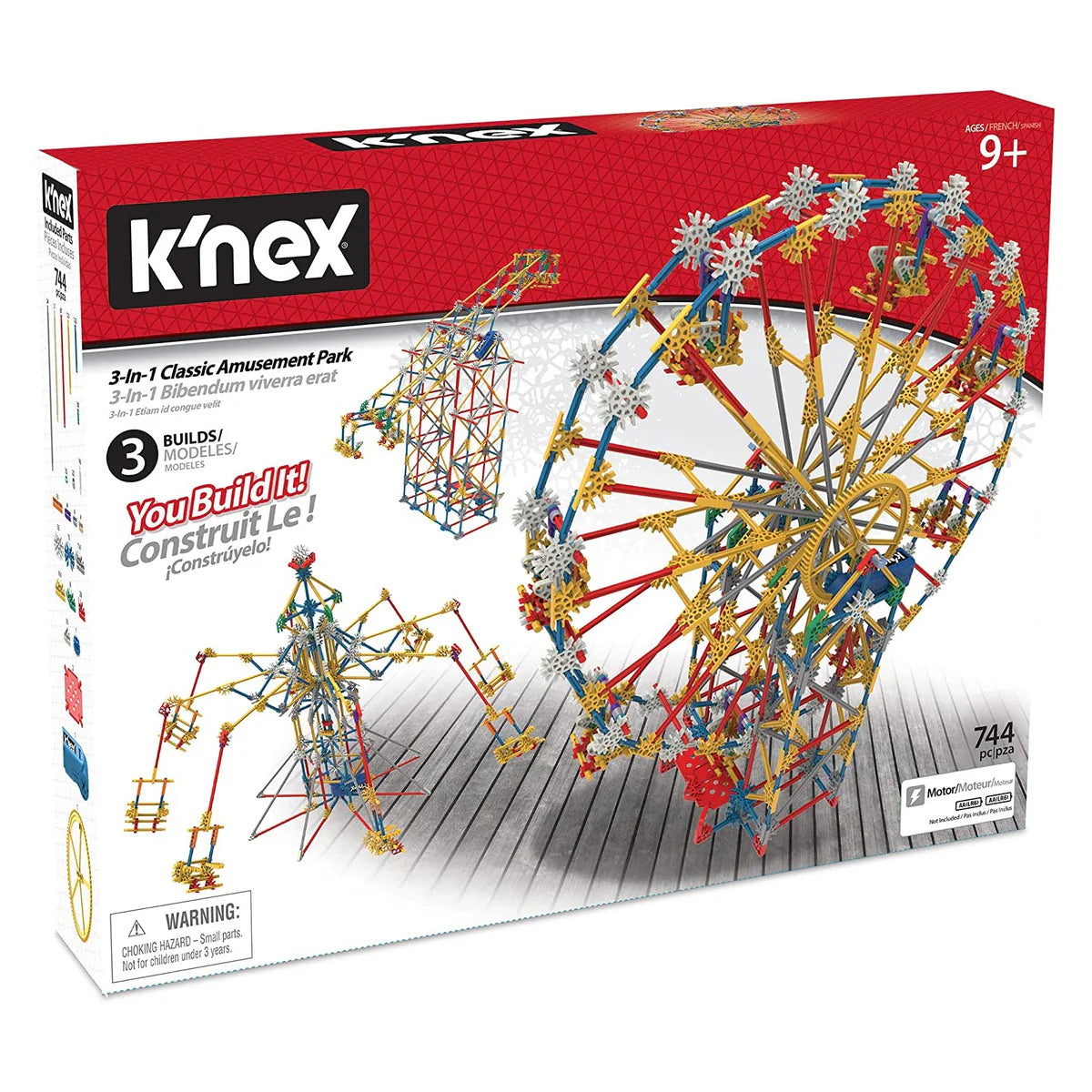 KNEX 3-in-1 Classic Amusement Park Building Set (K-3-in-1)