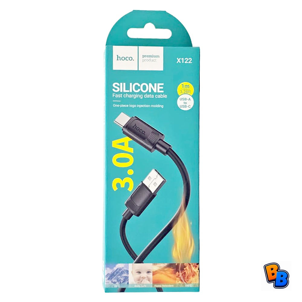 Hoco X122 Benefit Silicone Charging Cable Type-C - Black