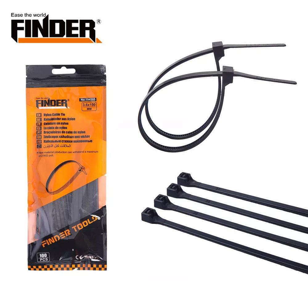 3.6x150MM Nylon cable tie Black