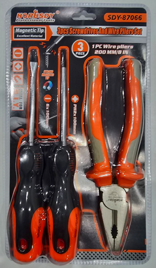 3pcs Screwdriver and Wire pliers Set