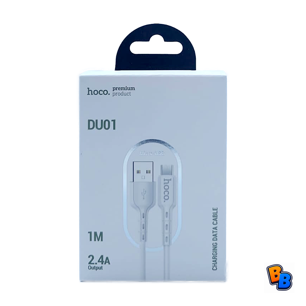 Hoco D001 Novel Charging Data Cable - Micro White