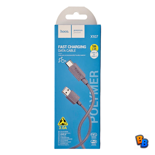 Hoco X107 Favor Charging Data Cable Grey (USB-C)