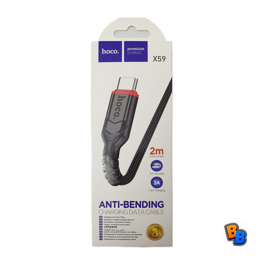 Hoco X59 Victory Charging Data Cable Type-C (L=2M) Black