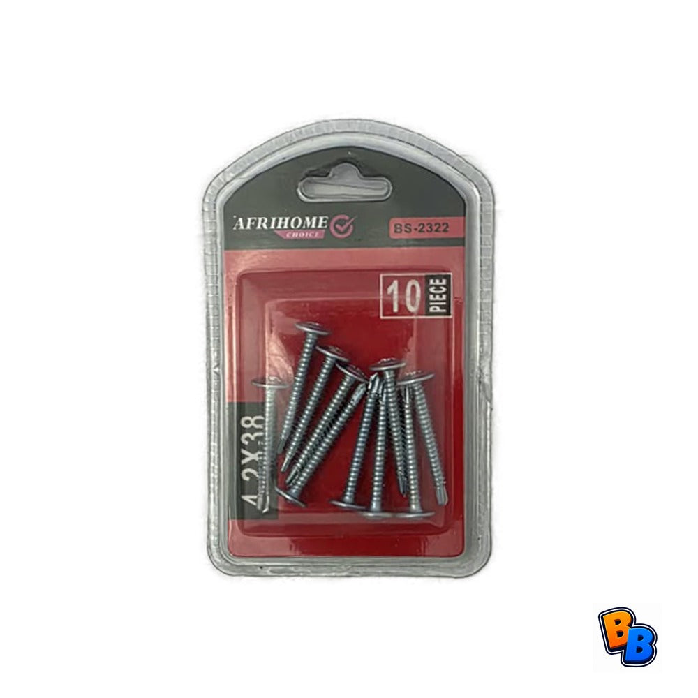 Blue/white zinc self-drill screw 4.2*38 (10pcs)