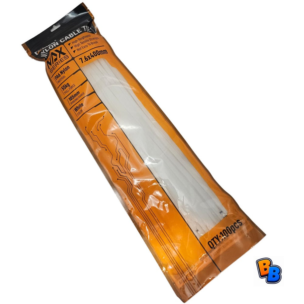 White Nylon Cable Tie M7.6*400mm Finder