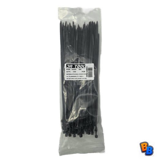 Black & white cable ties 4#250 3.6mm