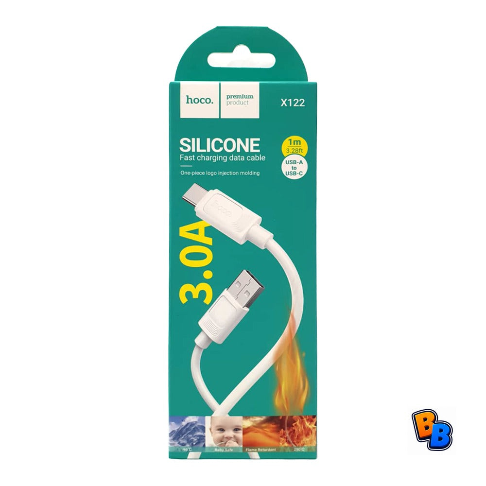 Hoco X122 Benefit Silicone Charging Data Cable Type-C (packaged) white