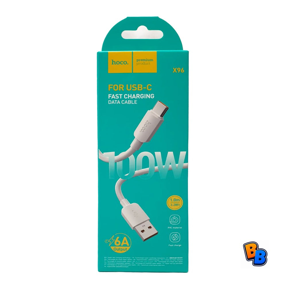 Hoco X96 Hyper 100W Charging Data Cable Type-C White
