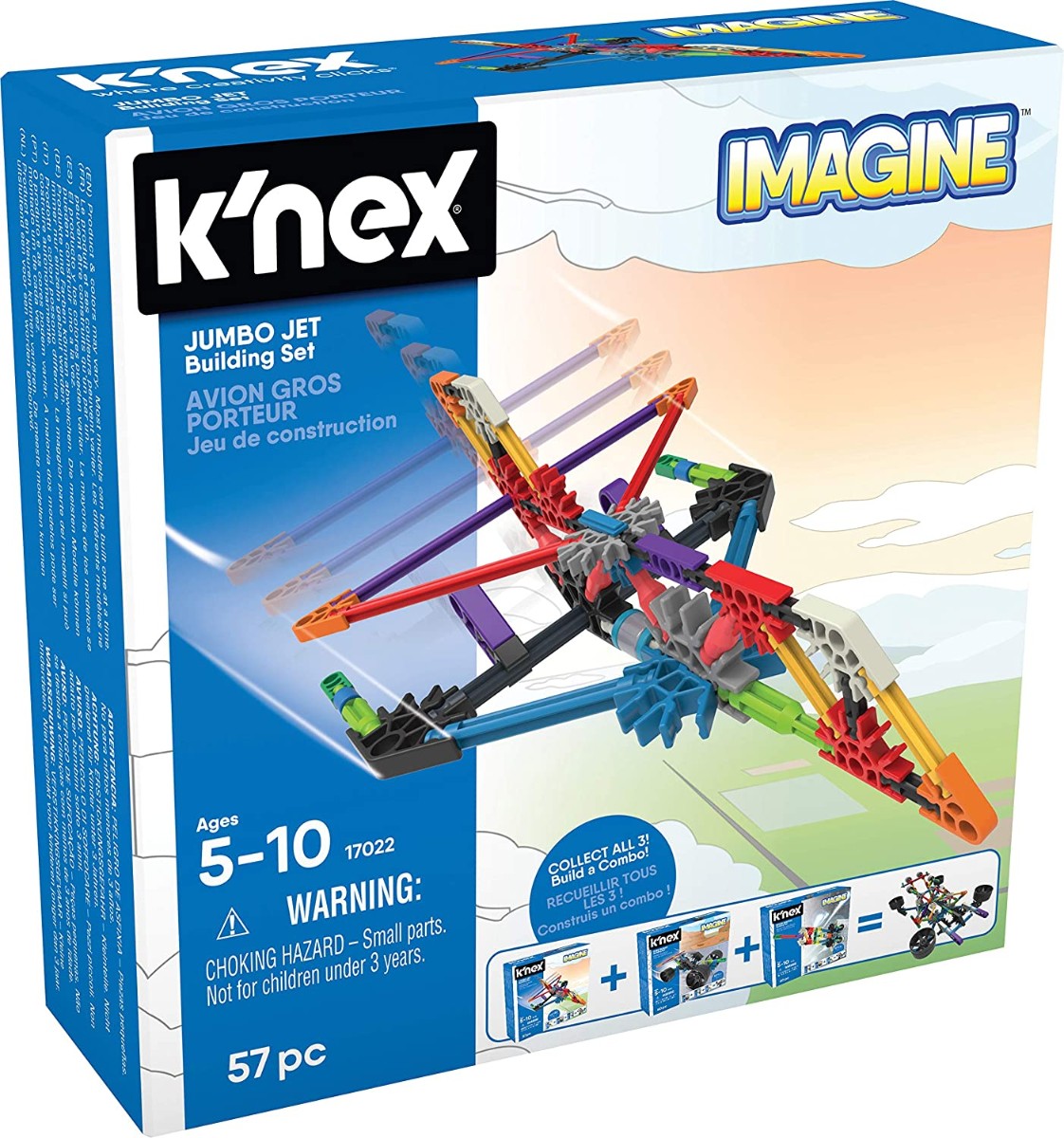 KNEX Jumbo Jet Starter Vehicle, 57 pieces