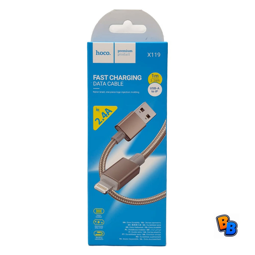Hoco X119 Energy Charging Data Cable iP (packaged) Gold