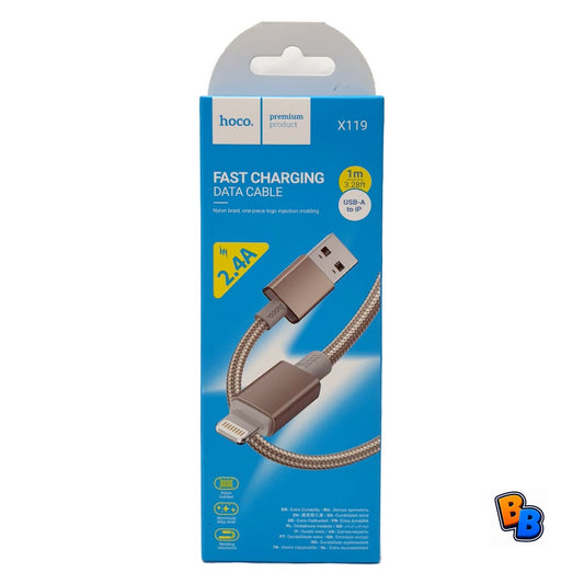 Hoco X119 Energy Charging Data Cable iP (packaged) Black